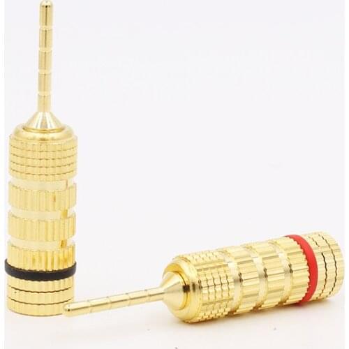 8PCS 2MM Speaker Wire Pin Plug Banana Connector Screw Lock for Cable Wire Hifi