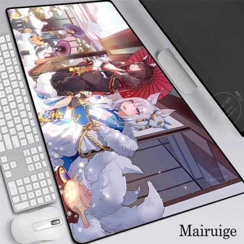 Azur Lane Anime Girl Xl Mouse Pad 900x400mm Keyboard Mouse Pad for Laptop Notebook Gamer Pad Anti-slip Rubber Mousepads Placemat