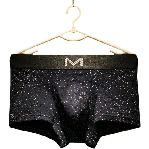 Male Underwear Man Slips Sexy Starry Sky Dot Men Underwear Boxer Shorts Personality Cotton Student Mens Boxers Underpants