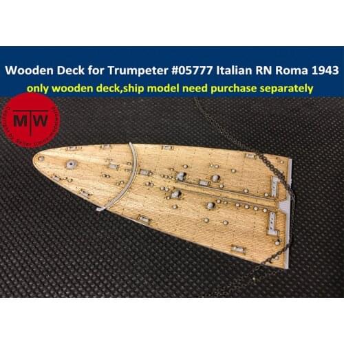 1/700 Scale Wooden Deck for Trumpeter 05777 Italian Battleship RN Roma 1943 Model Kit