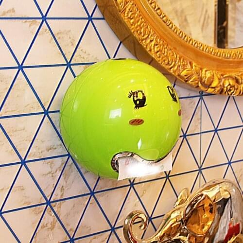 Emoticon ABS Plastic Roll Paper Holder A Variety Of Colors Creative Roll Tissue Box for Bathroom Hotel Toilet Paper Holder