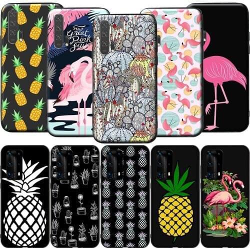 GX175 Pineapple Flamingos Cactus Silicone Case for Huawei P9 P10 P20 P30 P40 Y6 2018 Y7 Y9 Lite Pro Max Prime Mini
