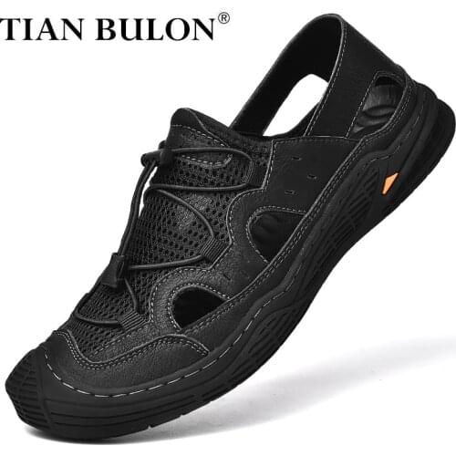 Summer Men Casual Shoes Leather Designer Sneakers Men Outdoor Sandals Luxury Men Loafers Breathable Driving Shoes Zapatos Hombre