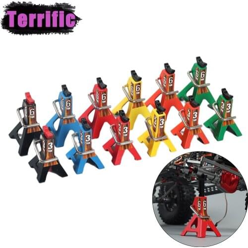 1PCS Metal Height Adjustable 3T 6T Jack Repair Stand for 1/10 RC Crawler Car Axial SCX10 90046 Traxxas TRX4 TRX6 CC01 D90 D110