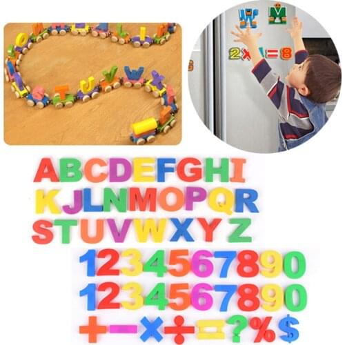 1 Set Cute Colorful Magnetic Fridge Letters / Numbers Teaching Educational Magnets Alphabet 88 88 M09
