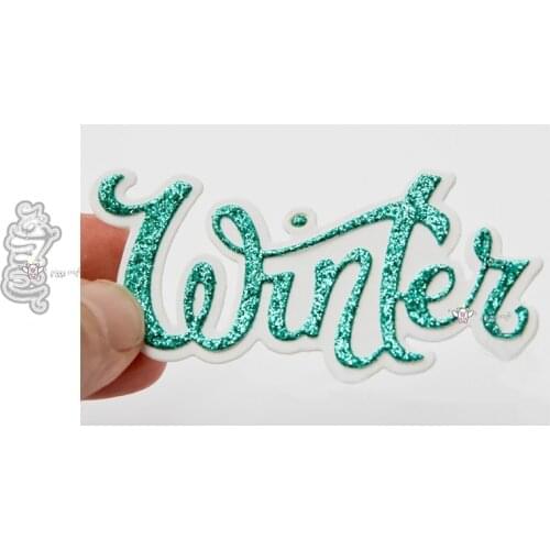 Mmao Crafts Metal Steel Cutting Dies New Winter letters Stencil For DIY Scrapbooking Paper/photo Cards Embossing Dies