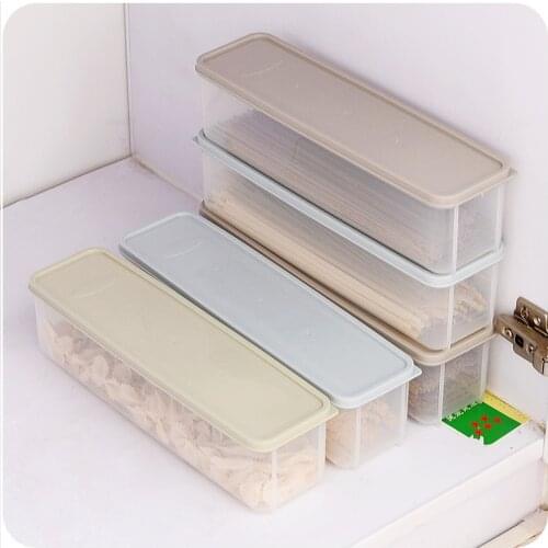 Multifunction Spaghetti Box Rectangular Noodle Storage Box Kitchen Grain Noodles Sealed Box Container