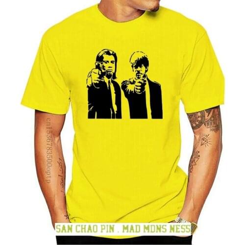 Pulp Fiction Mens T Shirt S-3Xl Travolta Retro Samuel Movie Jackson For Youth Middle-Age The Old Tee Shirt