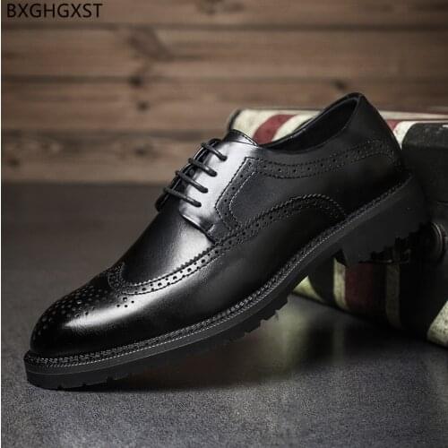 Oxford Dress Shoes Men Fashion Designer Shoes Men High Quality Brogue Men Luxury Brand Shoes for Man Office 2021 Chaussure Homme