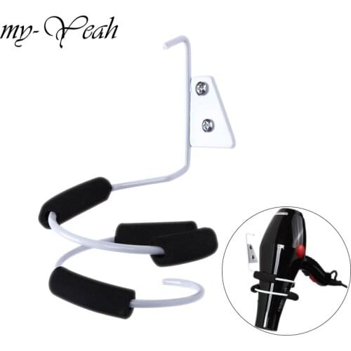 Wall-mounted Holder Aluminum Rack Storage Hairdryer Tool Bathroom Shelves Wall Shelf Place Spiral Stand Space To Put Hair Dryers