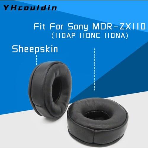 Sheepskin Earpads for Sony MDR ZX110 ZX110AP ZX110NC ZX110NA Headphone Accessaries Replacemnt Ear Cushions Pads Genuine Leather