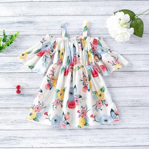 Dress 2021 Summer New Kids Clothes Girls Childrens Dresses Party Dresses Flower Frill Dress New Year