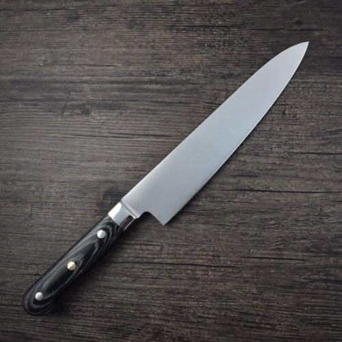 Pro 9" Kitchen Knife Japanese Chef Gyuto Knife 1.4116 German Imported Steel K133 Black Wood Stainless Steel Knives Cooking Tools