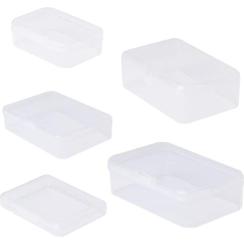 Rectangular Plastic Clear Transparent Storage Box Collection Container Organizer Wholesale
