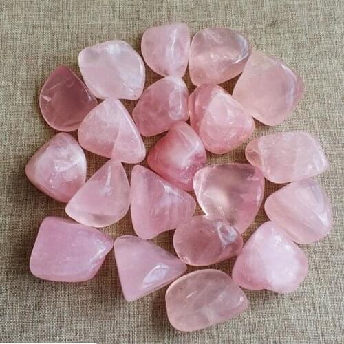 Rose quartz large crystal tumbled stones quartz gemstones natural minerales feng shui healing cristal decoration