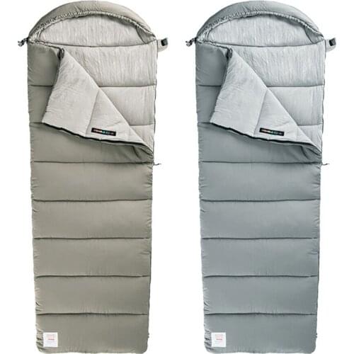 Envelope Hooded Cotton Sleeping Bag Washable Splicable Double-Person Tent Camping Portable Sleeping Bag M180/M300 Down Cotton
