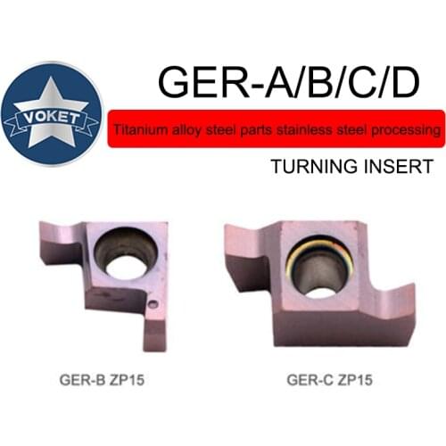 VOKET Inner hole grooving knife GER alloy coating CNC groove cutter blade small diameter hole machining hook groove hook cutter