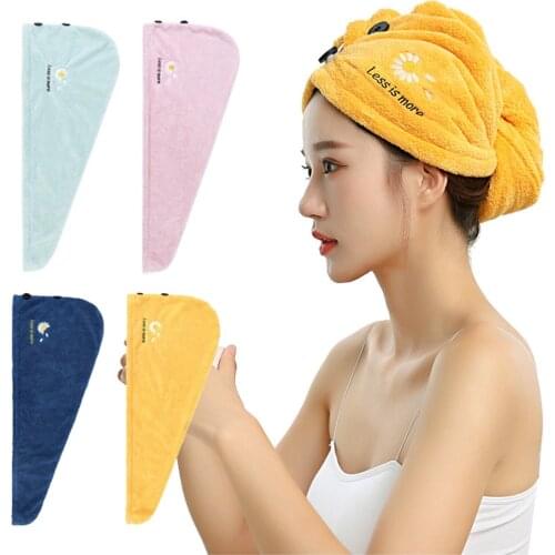 Magic Microfiber Hair Towel Bath Towel Dry Hair Cap Quick Drying Lady Soft Shower Cap Hat for Lady Turban Head Wrap Bathing Tool