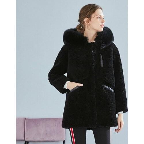 Fur Real Coat Female Winter Jacket Hooded Women Clothes Korean Thick Warm Black Long Coat Ladies Jacket Hiver F444477266