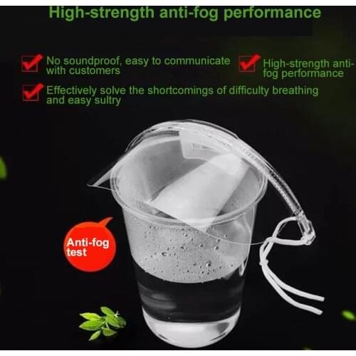 1/2/3PCS Transparent Masks Anti Fog Catering Food Hotel Plastic Kitchen Restaurant Masks Kitchen Tools Keep Clean