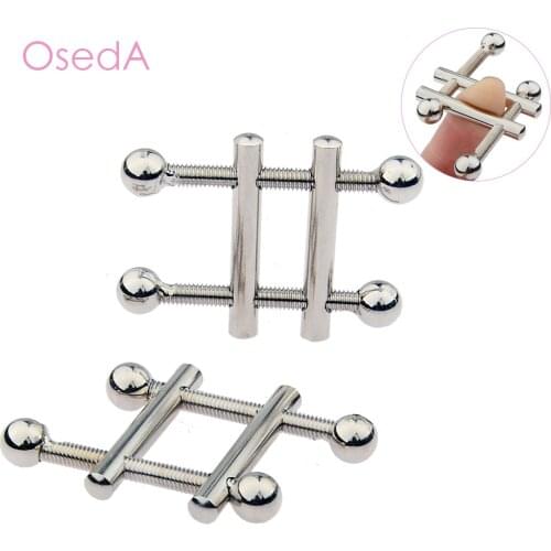 1 Pair Women Breast Clips Nipple Stimulator Flirting Teasing Adjustable Nipple Clamps Adult Games Erotic torture Sex Toys BDSM
