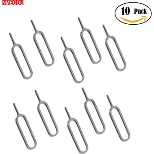 10PCS for IPhone Sim Card Tray Open Eject Ejector Pin Key for IPhones X 8 7 6S Plus Huawei P20 P9 Pro Lite Samsung Galaxy S8 S9