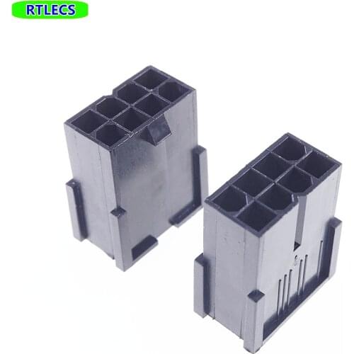 100 pcs 8 Position 8 Pin 4.20 mm Plug Housing Female ATX CPU PSU 8P computer PC Power Connector Shell No Wing Ear 5559 RoHs