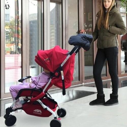 Winter Mother Gloves Black Baby Stroller Waterproof Nylon Fabric Gloves Super Warm Comfortable Convenient High Quality Gloves
