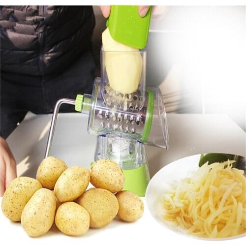 3 In 1 Vegetable Mandoline Slicer Manual Potato Fruit Cutting Peeler Spiralizer Shredded Slices Home Kitchen Cheese Chopper Tool