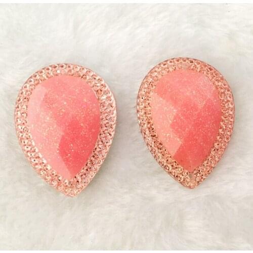 30*40mm Shiny Tear Drop two holes sew on crystal rhinestones for dress making,jewelry decoration,bags,garment,shoes -E784