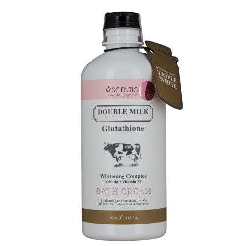 350 ml. BEAUTY BUFFET Scentio Double Milk Triple White Glutathione Bath Cream