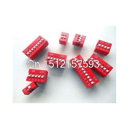 45 pcs 1 2 3 4 5 6 7 8 10 Position DIP Switch Assorted Gold Electroplating Pins