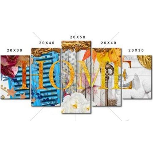 5pcs DIY 5d diamond embroidery sweet home 5D diamond painting Cross Stitch full square/Round Rhinestone mosaic home decoration