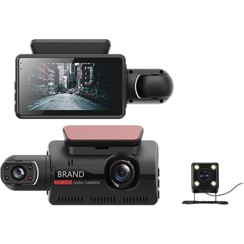 Car DVR Camera New Dash Cam Three Record Video Recorder Dash Cam 1080P Night Vision Parking Monitoring G-sensor