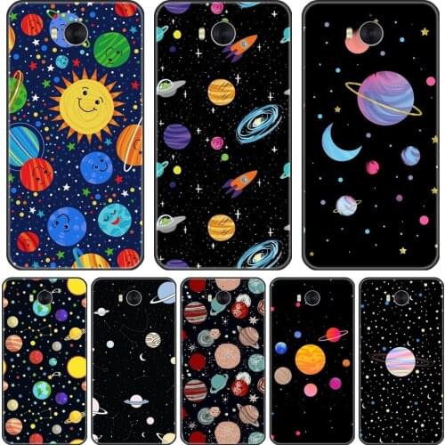 Star Space Moon Phone Case For Huawei Y5 Y6 Y7 Prime 2018 Y9 2019 Soft Silicone Back Cover For Huawei Y3 Y5 Y6 II Y7 2017 Pro