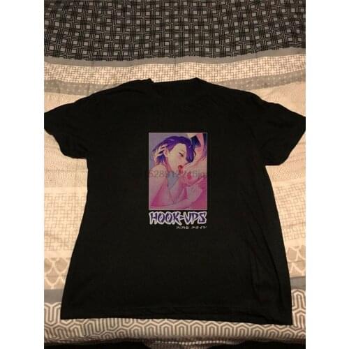 VTG HOOk UPS Skateboard Anime Hentai Kiss Tits Sweet T-shirt Free Shipping Light