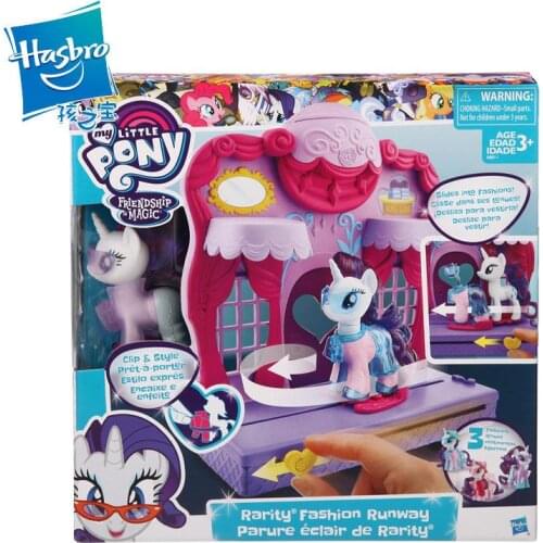 Hasbro My Little Pony Figures Toy Set Cartoon Anime Figurs Rarity House Doll Toys Model Girls Toys Children Christmas Gifts