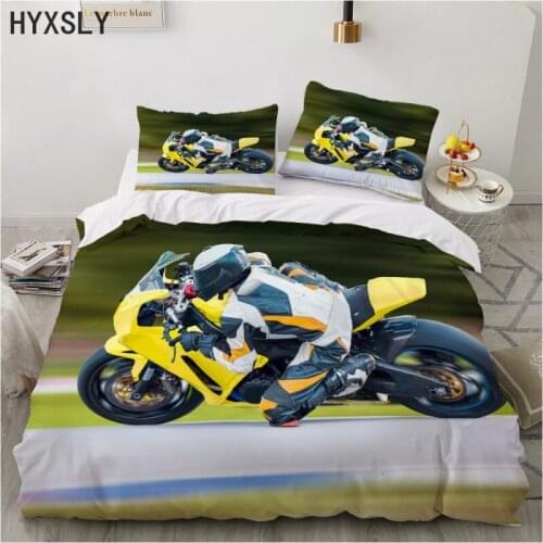 Extreme Sport Motor Racing Bedding Sets 2/3 Piece Motorcycle Duvet Cover Bed Linen Set Queen King Size Quilt Kids Home Textiles