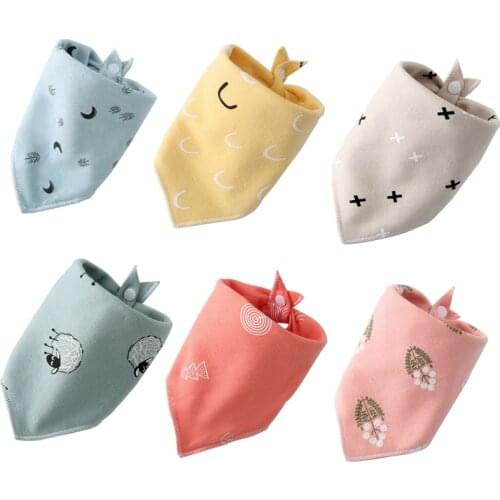 LetS Make 1pc Cotton Printed Cartoon Baby Bibs Baby Soft Products Baby Care Bib For New Born