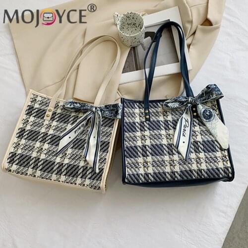 Fashion Women Woolen Cloth Shoulder Underarm Bag Winter Autumn Casual All-match Pure Color Large Capacity Tote Handbags