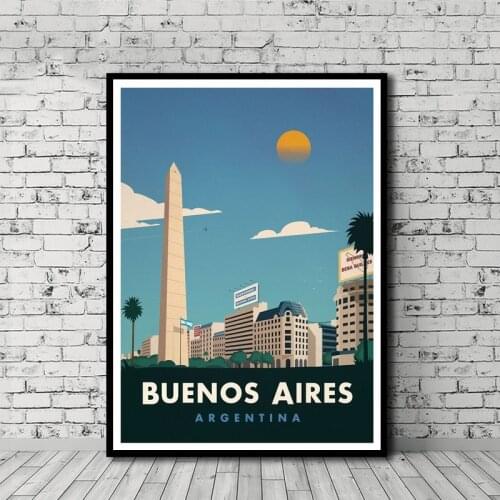 MT2201 Vintage Travel Poster Buenos Aires Poster Painting Art Poster Print Canvas Home Decor Picture Wall Print