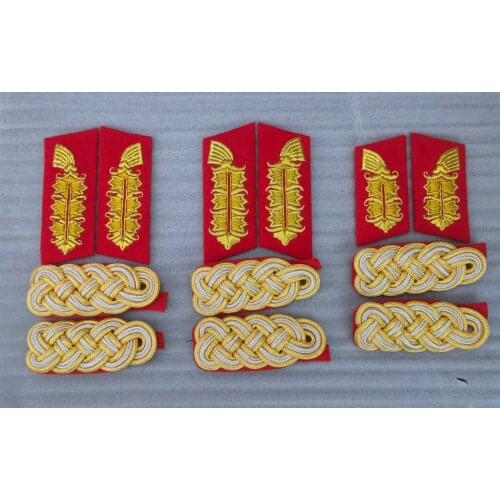 WWII WW2 GERMAN MARSHAL GENERALS SHOULDER BOARDS AND COLLAR TABS-COMPLETE High Quality