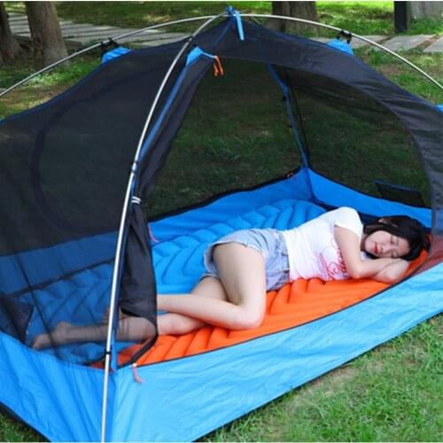 Outdoor Inflatable Air Bed Cushion Sleeping Pad Waterproof Air Mattress Portable Nylon Inflatable Mattress Camping Sofa X331B