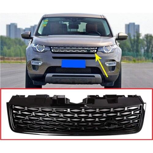 For Land Rover Discovery Sport 2015-2018 ABS Plastic Car Front Grill Decoration Frame Cover Trim Gloss Black