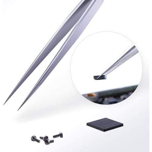 Qianli Mega-idea Stainless Steel Tweezers 0.15mm High Hardness Phone Flying Repair Tool 00-SA SS-SA 7-SA Straight/Curved Forceps