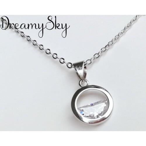 Boho Charm Long Zircon Circle Necklaces for Women Bridal Statement Necklaces Collar Jewelry Girls Gift 2021