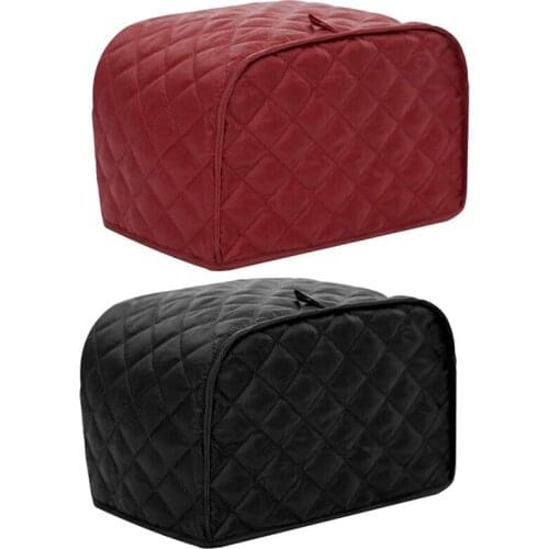 AD55 2 Slice Toaster Dust Cover Bread Maker Protective Cover Dust Proof Bag 2 Pack Red & Black (2 Slice Toaster Cover)