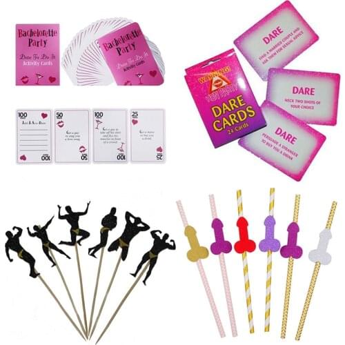 Bachelor Party Funny Penis Straw Banner Hen Party Bridal To Be Supplies Bachelorette Party Confetti Hen Night Bridal