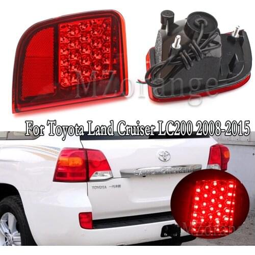 MIZIAUTO LED Rear Bumper Light For Toyota Land Cruiser LC200 2008-2015 Rear Reflector Fog Lamp Brake Warning Light Car Parts