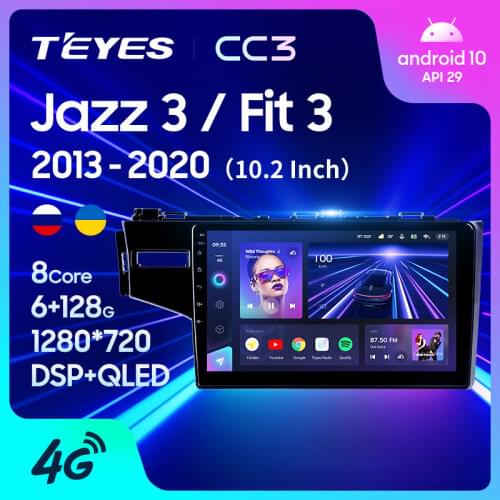 TEYES CC3 For Honda Jazz 3 2015 - 2020 Fit 3 GP GK 2013 - 2020 Car Radio Multimedia Player navigation stereo No 2din 2 din DVD